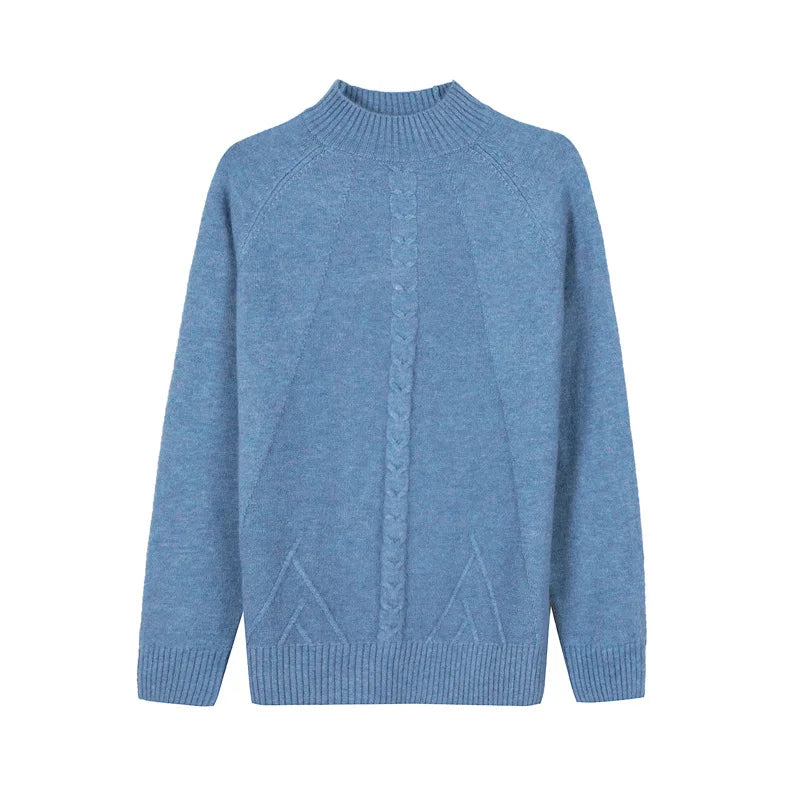 Autumn Winter Tops For Woman Long-Sleeved Sweaters Bottoming Half Turtleneck Pullover Women Clothing Spring Pull Femme Shirt
